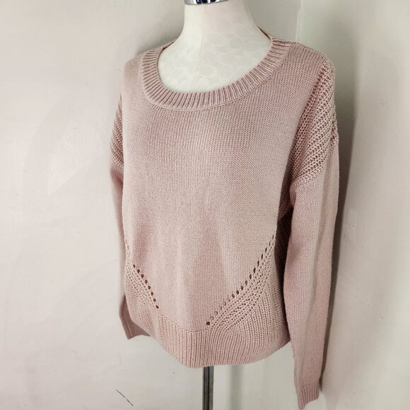 Aeropostale Pink Sweater Women's‎ Size Large - Picture 5 of 5